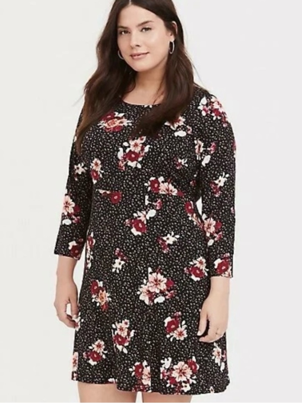 Torrid Leopard Print Floral Mini Dress Medium